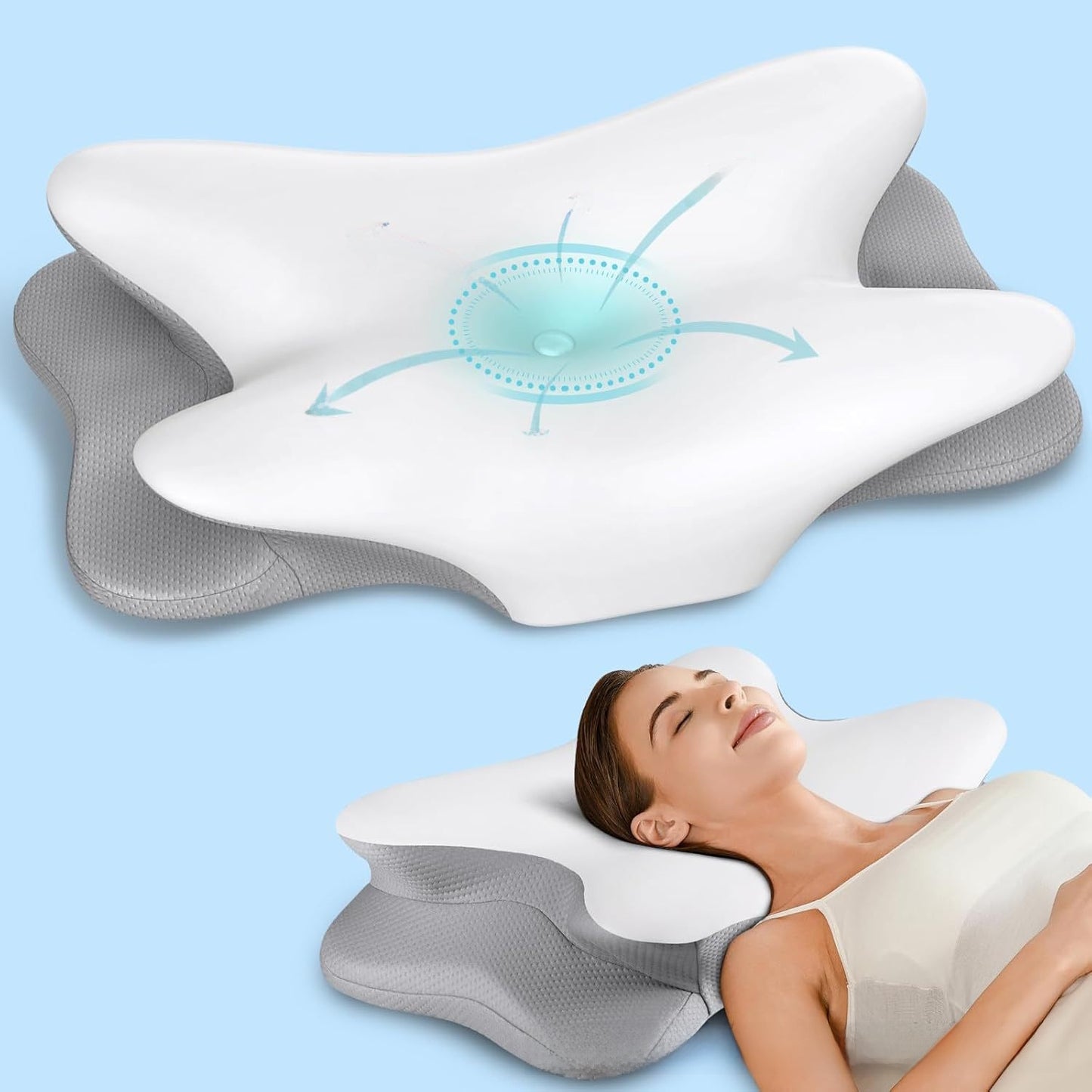Butterfly Cervical Memory Foam Pillow